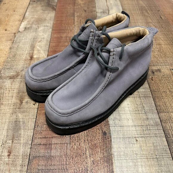 Anca Grey leather ankle boots men's 8.5 - Picture 3 of 10